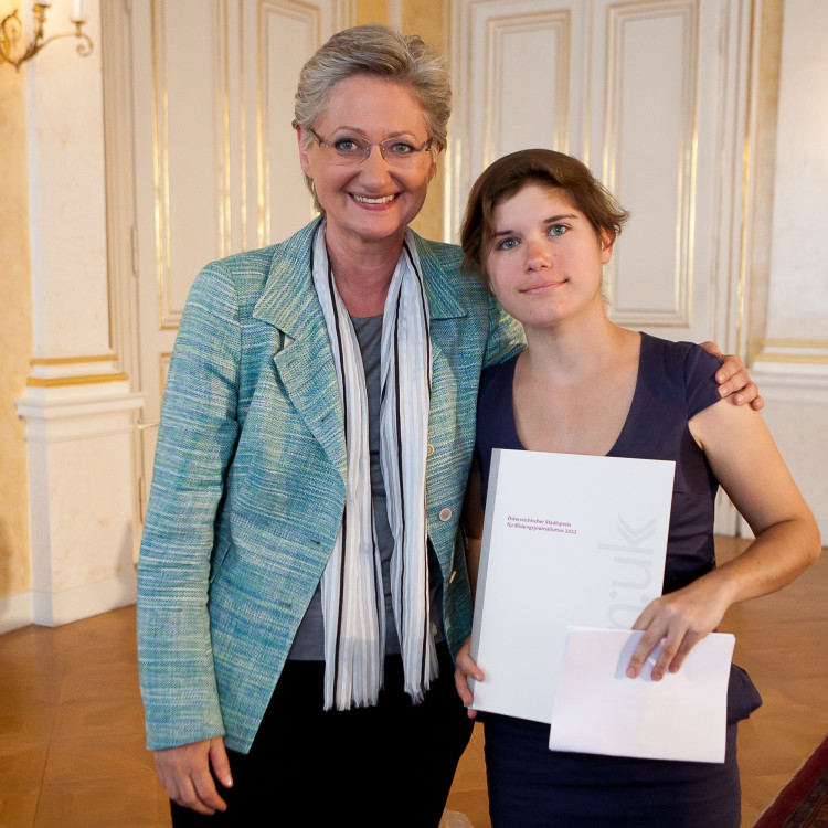 BM Schmied: Feierliche Verleihung des Staatspreises und Förderungspreises für Bildungsjournalismus 2012 - Bild Nr. 1360