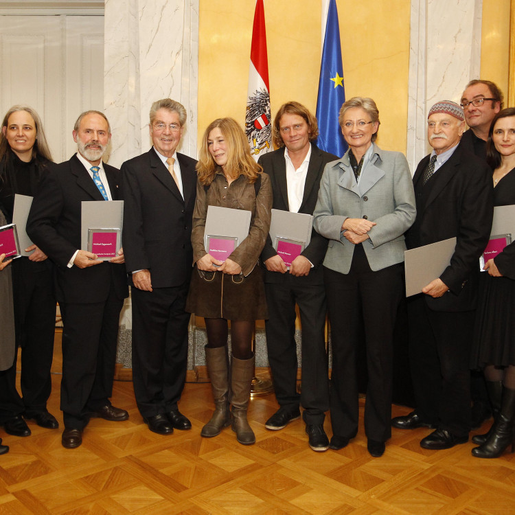 Bundespräsident Dr. Heinz Fischer und Kulturministerin Dr. Claudia Schmied verliehen die Österreichischen Kunstpreise 2012 - Bild Nr. 2281