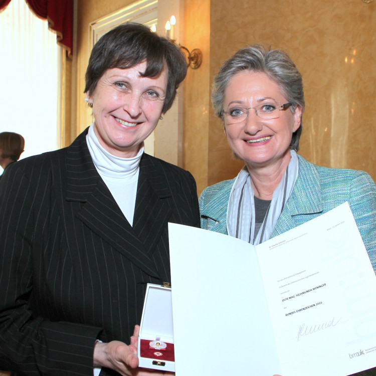 Bundesehrenzeichen-Verleihung an Freiwillige des Österreichischen Jugendrotkreuzes durch Bundesministerin Claudia Schmied - Bild Nr. 581