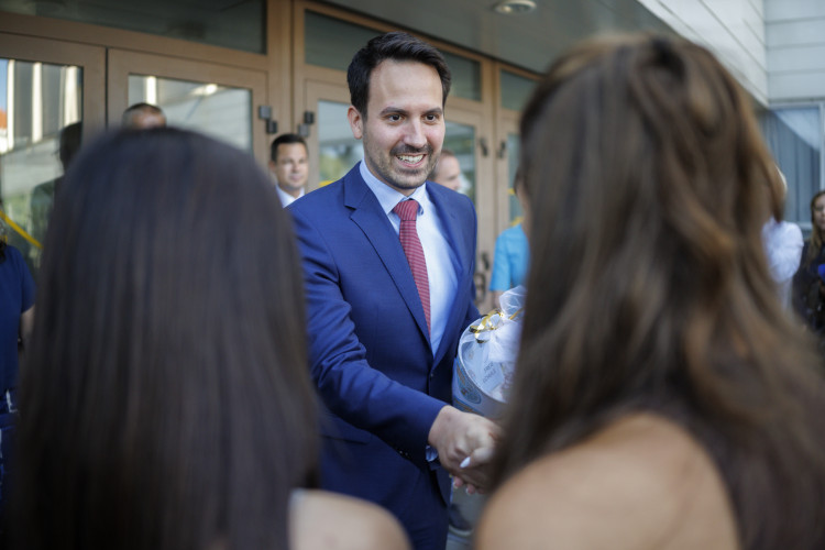 Fototermin zum Schulstart 2025 mit Bundesminister Christoph Wiederkehr